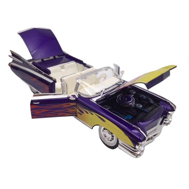 ミニカー ファイヤーパターン パープル 1/24 キャデラック 1959