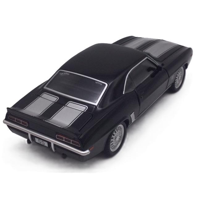 ミニカー ブラック 1/32 シボレー カマロ SS 初代 1969 ヘッドライト