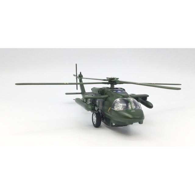 アメリカ軍 軍用ヘリコプター UH-60タイプ 緑 ミニカー トイプレーン