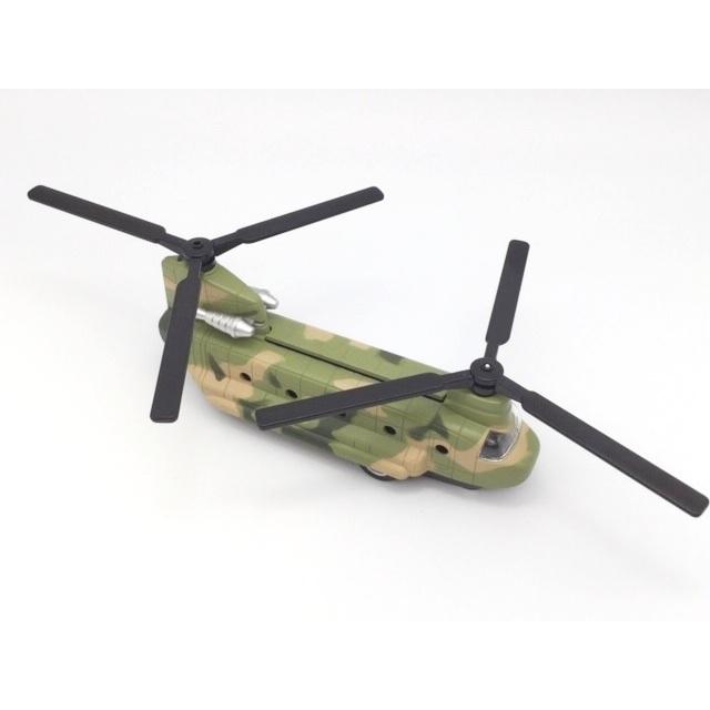 軍用輸送ヘリコプター CH−47 チヌーク グリーンカモ ミニカー トイ