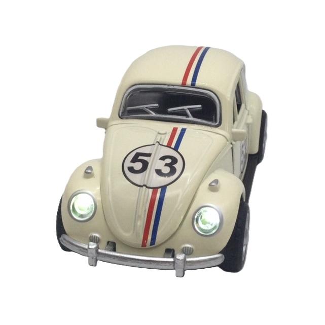 ミニカー 1/32 ワーゲン ビートル NO53 ハービー ヘッドライト点灯