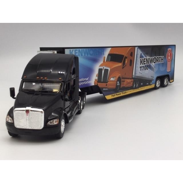 1/68 ケンワース T700 アメリカン セミトレーラー 黒 トラック 
