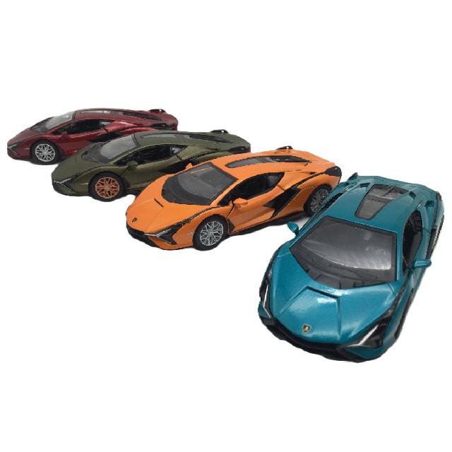 KinSMART ミニカー 1台売り 1/40 ランボルギーニ シアン FKP37