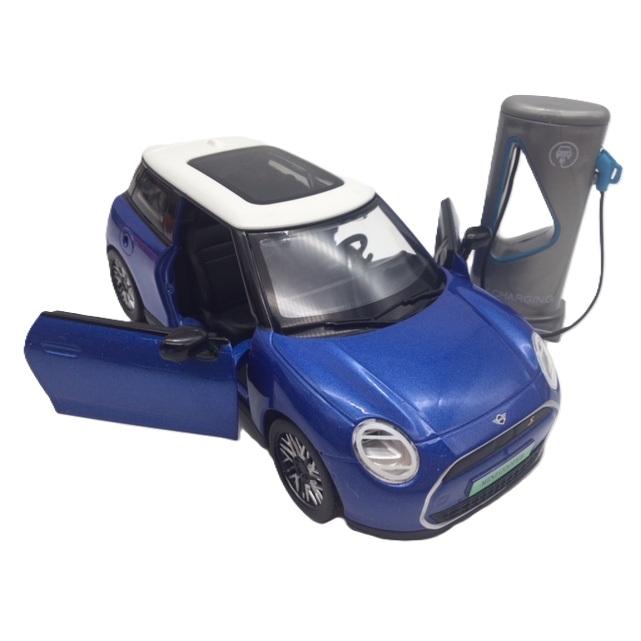MINI（ミニ） ミニカー メタリックブルー 1/28 ミニクーパー SE EV