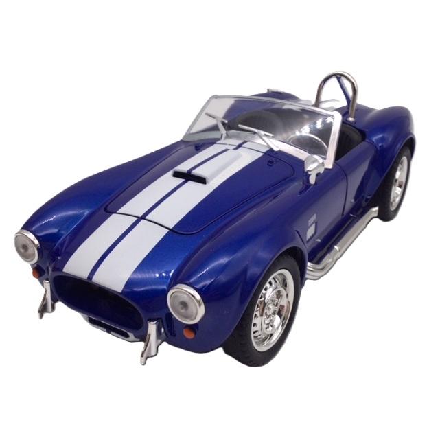 ミニカー 青 1/22 シェルビー コブラ 427 S/C フォード ヘッドライト