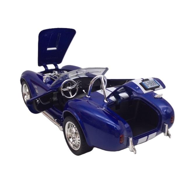 ミニカー 青 1/22 シェルビー コブラ 427 S/C フォード ヘッドライト