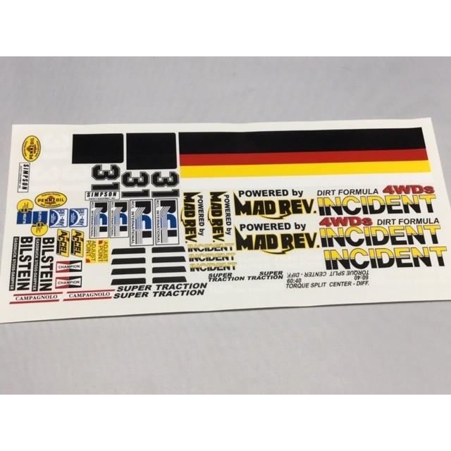 送料無料 1/10 RCL インシデント 4WDs ビニールステッカーセット RCL