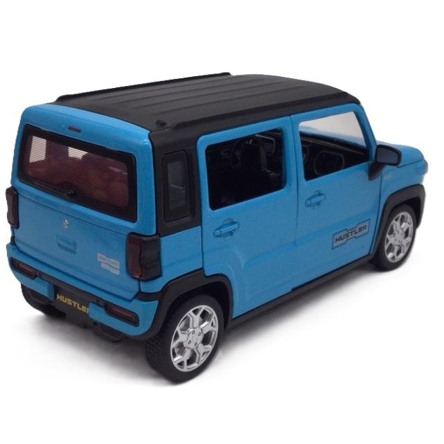 スズキ ハスラー ミニカー ダークブルー ミニカー 1/22 スズキ ハスラー 青 ヘッドライト＆テールライト点灯
