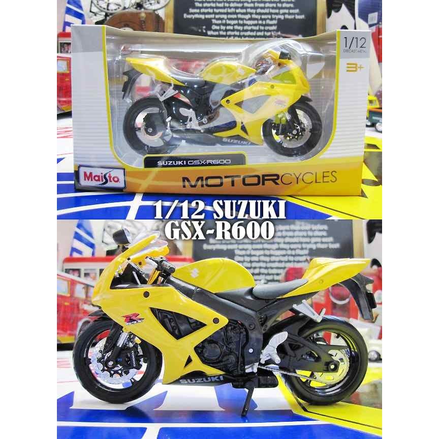 スズキ（SUZUKI） 1/12 SUZUKI GSX-R600 バイク 黄黒 ダイキャスト