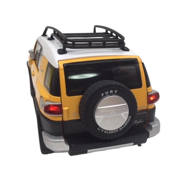 ミニカー 黄色 1/24 トヨタ FJクルーザー ヘッドライト＆テールライト