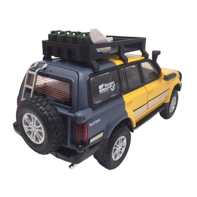 ミニカー メタリックイエロー 1/24 トヨタ ランドクルーザー 80 ヘッド