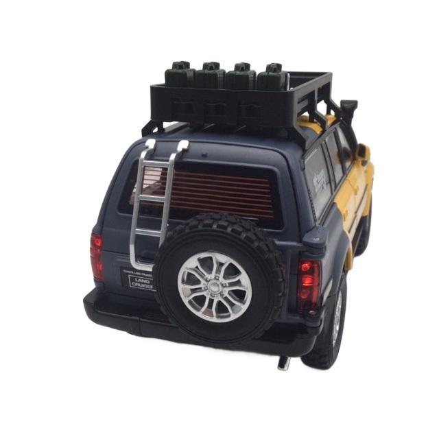 ミニカー メタリックイエロー 1/24 トヨタ ランドクルーザー 80 ヘッド