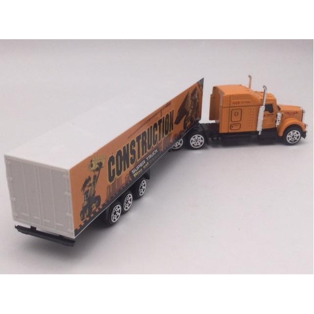 オレンジ 1/87 アメリカントラック&コンテナトレーラー 建設 工事現場