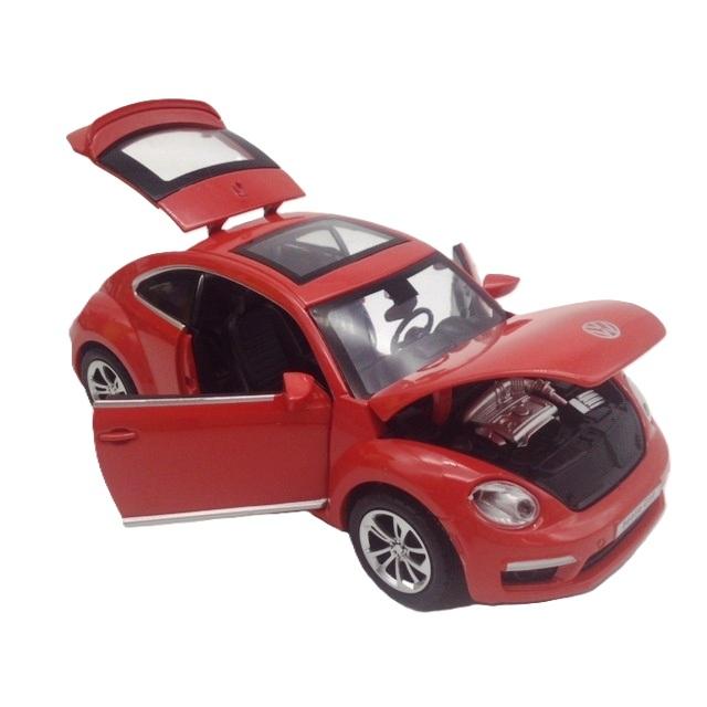 ホルクスワーゲンビートルソファ レッド ライト付き フォルクスワーゲン（Volkswagen） ミニカー 1/32 ザ・ビートル GSR