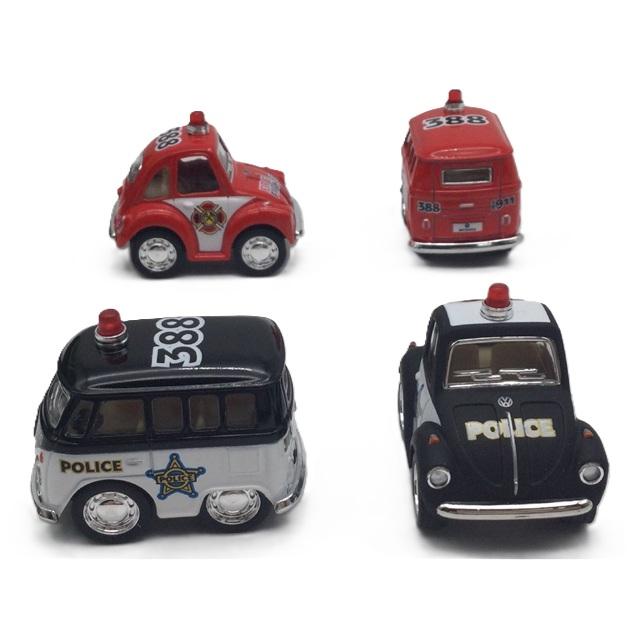 KinSMART ミニカー ミニミニ ワーゲン 緊急車両 4台コンプリートセット