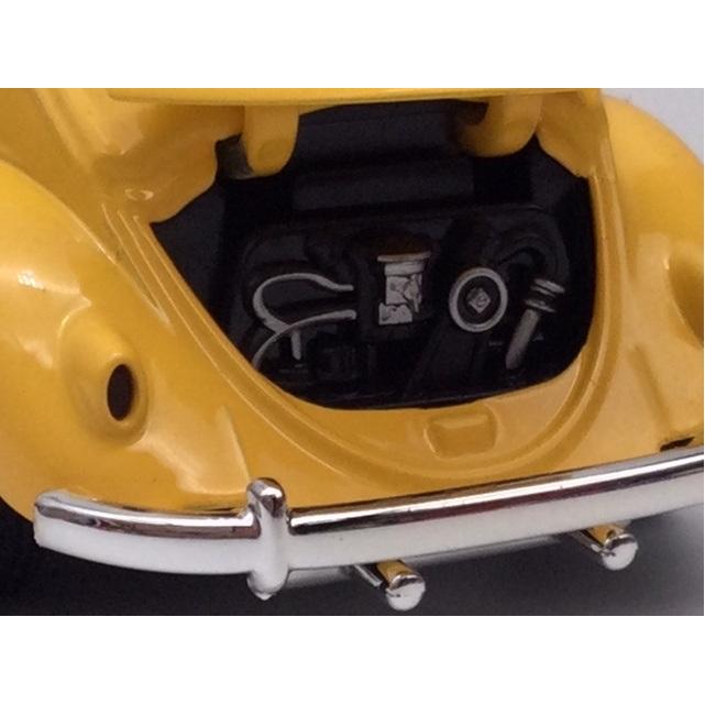 ミニカー 黄色 1/27 ワーゲン ビートル オーバルウィンドウ ヘッド