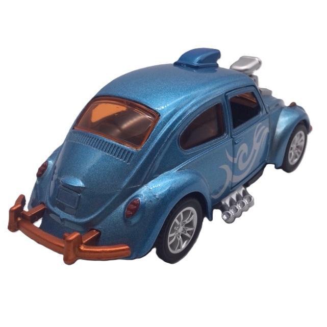 ミニカー メタリックライトブルー 1/36 ワーゲン ビートル V8カスタム