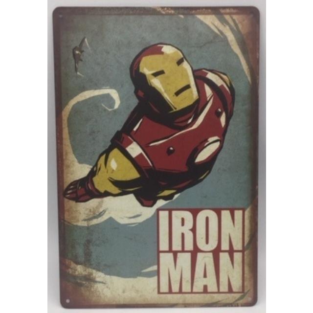 送料無料 アイアンマン コミック ポスター 金属製 メタルサイン