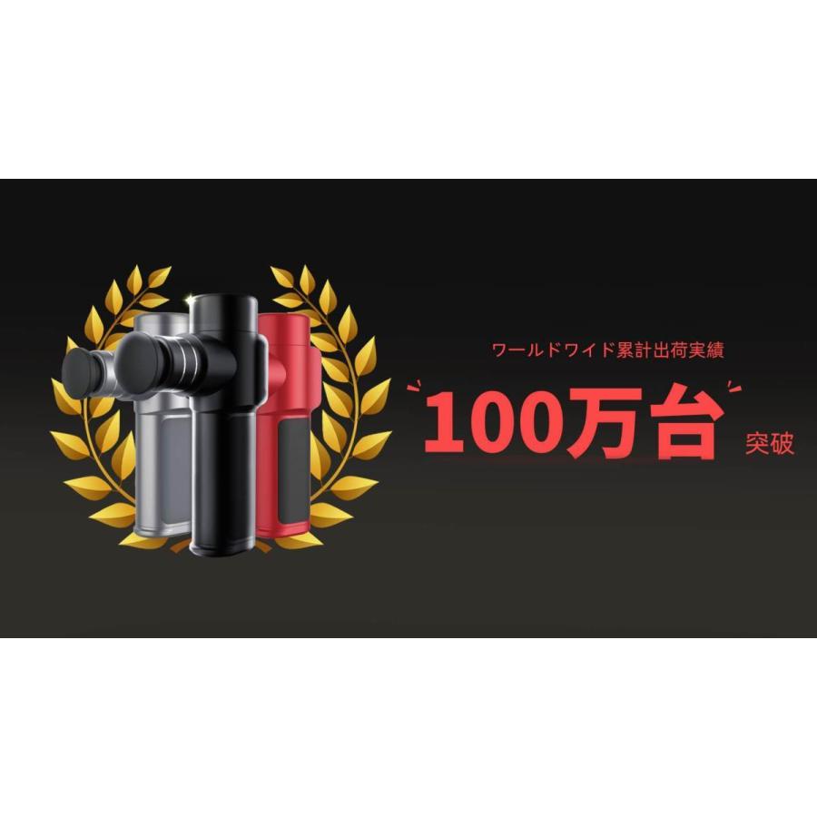 Miti style NANO レッド　マッサージガン Miti Style 電動マッサージ機Nano 世界最軽量 静音 大容量バッテリー