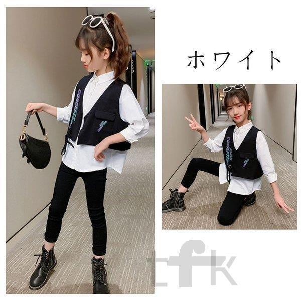 最安 ウエア セットアップ 女の子 シャツ ベスト パンツ 3点セット セットアップ キッズ 女の子 上下セット シャツ ベスト パンツ 3点セット ジュニア服 女児用 春着 秋着 普段着 ホワイト パープル 110 1 130 140 150 160 Www Threeriversofs Com