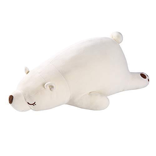 抱き枕 熊 添寝枕 クッション ぬいぐるみ もちもち ふわふわ 柔らか 可愛い プレゼント用 ホワイト 60cm 授乳クッション 授乳枕 Canipec Org Mx