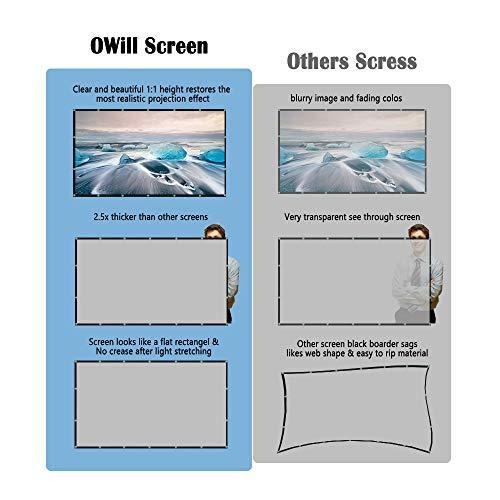 OWILLZ プロジェクタースクリーン 16 9 HD 折りたたみ式 ホームシアター シネマ インドアアウトドア用 150インチ｜lovepeace-hiroshima｜03