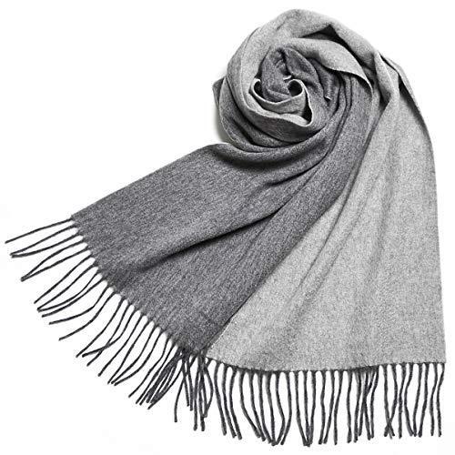 最新入荷 チャコール メンズマフラー 厚手 カシミヤ100 カシミヤマフラー アイエムシー Imc アイエムシー ライトグレー 180cm 30cm 全長 幅 財布 帽子 ファッション小物