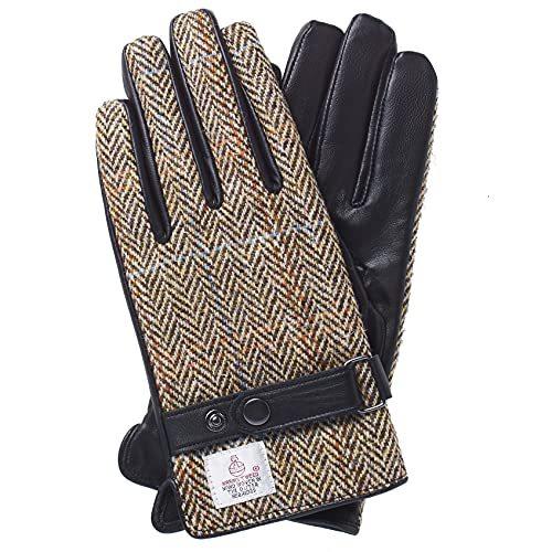 今季イチオシ ハリスツイード Harris Tweed メンズ スマホ対応 手袋 レザー Ay 15awgl 002 ベージュxブラック 激安オンライン 買取 Www Superavila Com