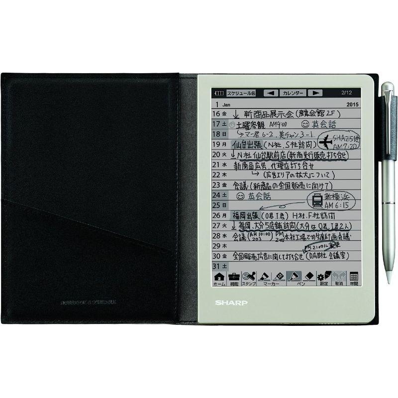 シャープ 電子ノート 電子メモ WG-S30-B 手帳機能付き ブラック系