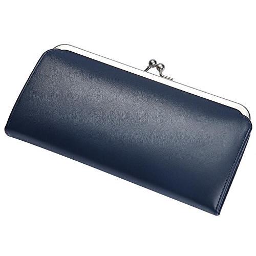 売り出し純正 レガーレ がま口 ギャルソンタイプ 長財布 財布 レディース 本革 使いやすい 薄い財布 ガマ口 ネイビー 純正新作 Ssl Daikyogo Or Jp