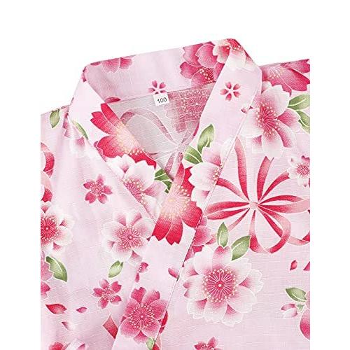 Becos 子供甚平 女の子 浴衣 着物 花火大会 夏祭り 100 レッド 着物 着物ドレス Www Bollywoodpapa Com