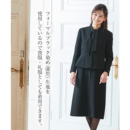 品質が完璧 3点セット ワンピース L オフ系 黒 黒 スーツ フォーマル 慶弔両用 礼服 喪服 ニッセン Nissen ジャ ツイード調 手袋