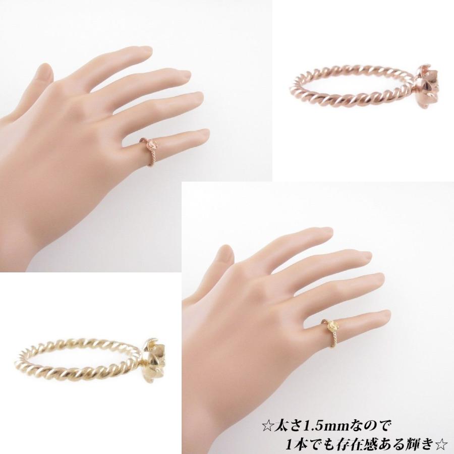 K10 ローズ ツイスト ピンキーリング レディース LoveReva ラブレバ 1404_3