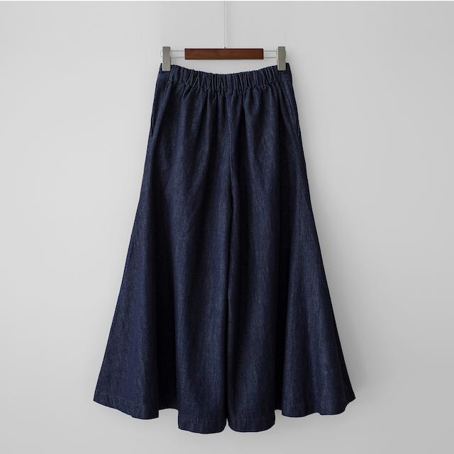 デニム ワイドパンツ ルック レディース ジーンズ ガウチョ ボトムス