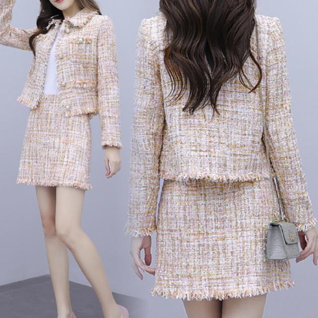 セットアップ レディース スカート ジャケット ツイード フォーマル 入学式 ママ きれいめ タイトスカートミニ丈 大きいサイズ | ブランド登録なし | 11