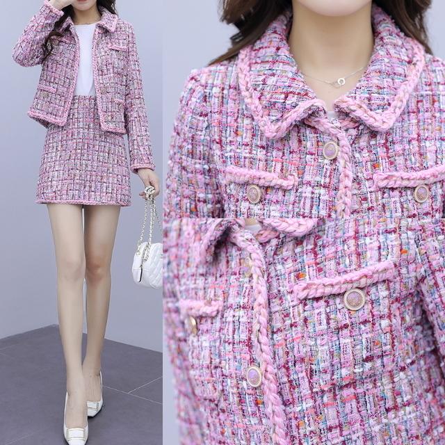 セットアップ レディース スカート ジャケット ツイード フォーマル 入学式 ママ きれいめ タイトスカートミニ丈 大きいサイズ | ブランド登録なし | 16