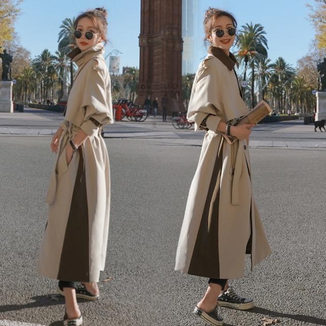 トレンチコート レディース スプリングコート チェスターコート 大きいサイズ アウター バイカラー ダブル おしゃれ きれいめ ベルト付き 春 秋 20代 30代 40代 | ブランド登録なし | 16