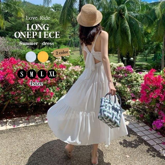 キャミ ワンピース ロング 夏 レディース 大きいサイズ サマードレス リゾート ノースリーブ ティアード 無地 おしゃれ セクシー C135 Loverideおしゃれセレクトショップ 通販 Yahoo ショッピング
