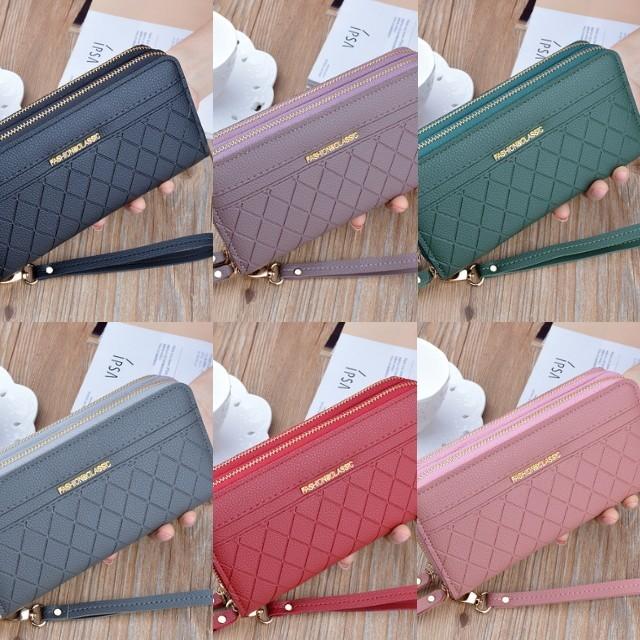 財布 レディース 長財布 PUレザー ロング ウォレット ダブルファスナー