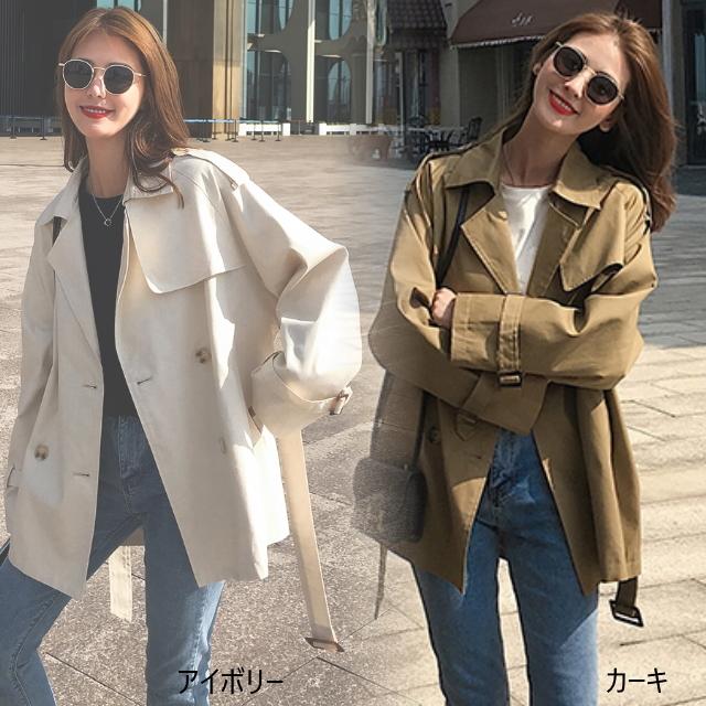 トレンチコート レディース スプリングコート チェスターコート 2色 大きいサイズ アウター ダブル おしゃれ きれいめ ベルト付き 春 秋 20代 30代 40代 50代 | ブランド登録なし | 16