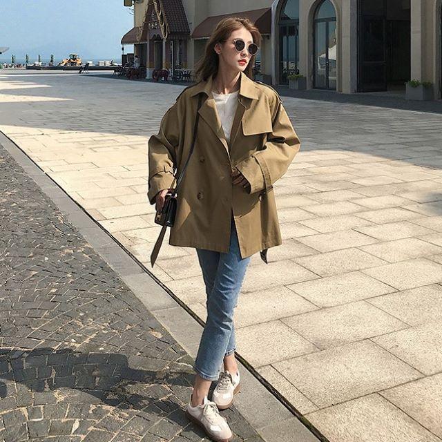 トレンチコート レディース スプリングコート チェスターコート 2色 大きいサイズ アウター ダブル おしゃれ きれいめ ベルト付き 春 秋 20代 30代 40代 50代 | ブランド登録なし | 06