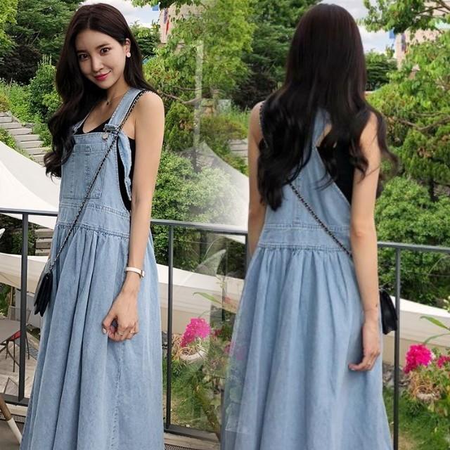 デニムサロペット オーバーオール レディース ロングワンピース マキシ ジャンパースカート ポケット付き ゆったり 体型カバー 着痩せ | ブランド登録なし | 12