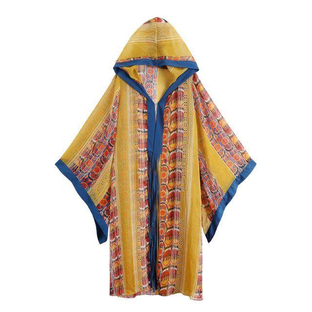 シフォン ロングカーディガン レディース ボヘミアン リゾート