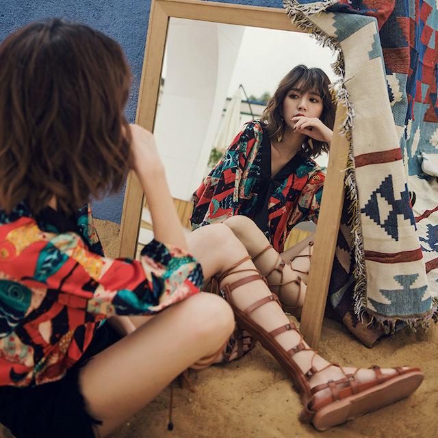 シャツ ブラウス レディース 春 夏 Vネック 七分袖 ゆったり トップス ボタニカル柄 総柄 派手 カラフル おしゃれ 20代 30代 40代 | ブランド登録なし | 15