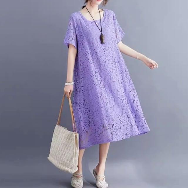 ワンピース 総レース レディース ロング 半袖 シースルー袖 結婚式 二次会 フォーマル 20代 30代 40代 黒 送料無料 | ブランド登録なし | 10