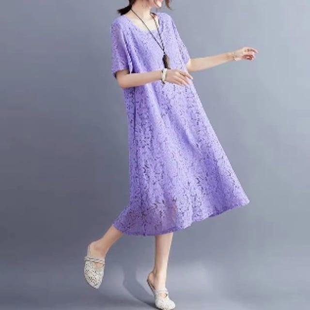 ワンピース 総レース レディース ロング 半袖 シースルー袖 結婚式 二次会 フォーマル 20代 30代 40代 黒 送料無料 | ブランド登録なし | 11