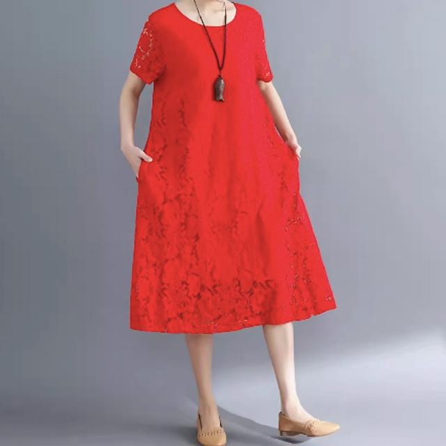 ワンピース 総レース レディース ロング 半袖 シースルー袖 結婚式 二次会 フォーマル 20代 30代 40代 黒 送料無料 | ブランド登録なし | 15