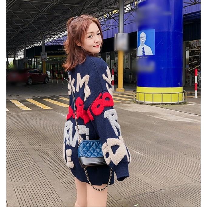 カーディガン レディース 10代20代30代40代 アウター コーディガン BIGロゴ もこもこ 羽織 防寒 厚手 柄物 大きめ ゆったり 通勤 カジュアル 秋冬 | ブランド登録なし | 14