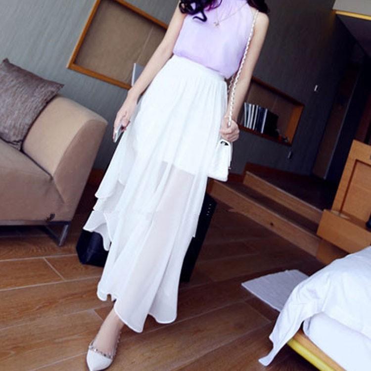 送料無料 シースルースカートアシメトリーレディースロングシフォンスカートアシンメトリーチュールスカートロングスカートフレアスカート Cttt Lovers 通販 Yahoo ショッピング