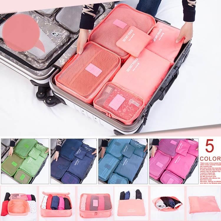収納バッグ 旅行 トラベル用 6個セット 旅行収納 荷物 コンパクト 整理整頓 スーツケース トラベルグッズ バッグインバッグ 全5色 Cttt Lovers 通販 Yahoo ショッピング